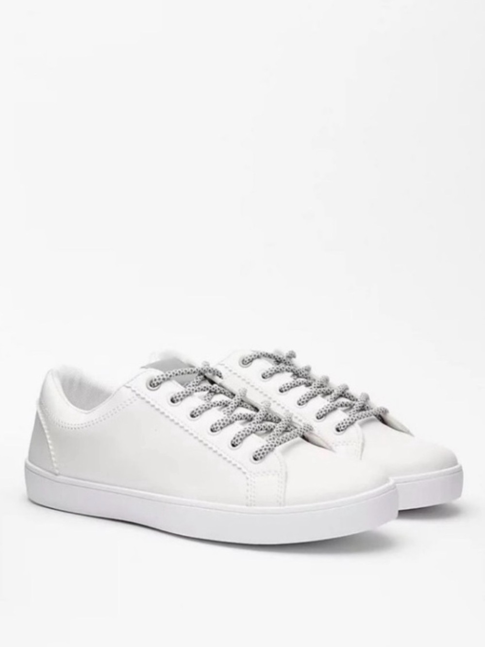 NIB Nasty Gal White Hiker Lace Cup Sole Sneakers 6
